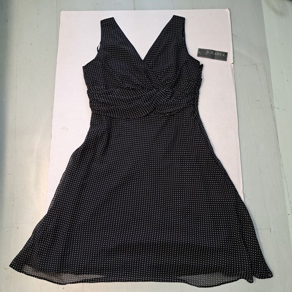 Jolibel Black & White Polka Dot Dress Women's 16 New*